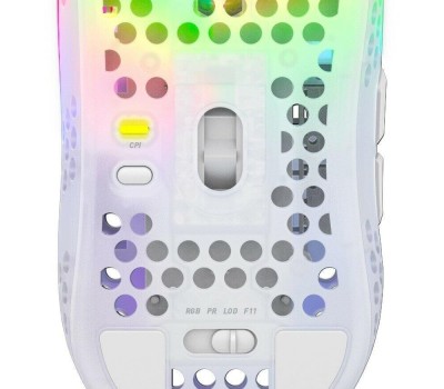 XTRFY Мышь проводная MZ1, игровая, оптическая, USB, 16000dpi, белый [mz1-rgb-white-tp]