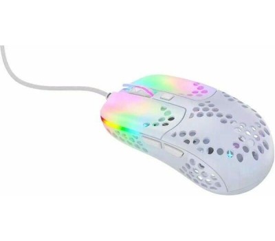 XTRFY Мышь проводная MZ1, игровая, оптическая, USB, 16000dpi, белый [mz1-rgb-white-tp]