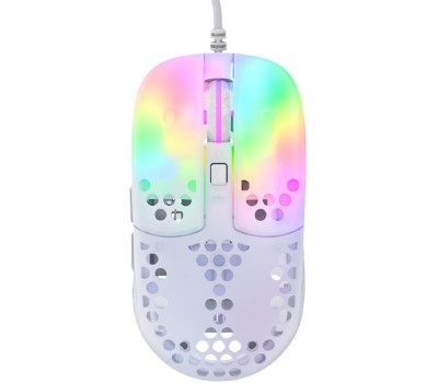 XTRFY Мышь проводная MZ1, игровая, оптическая, USB, 16000dpi, белый [mz1-rgb-white-tp]