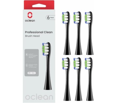 Комплект насадок OCLEAN Комплект насадок Professional clean (6 шт), черный