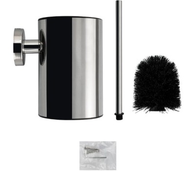 САНАКС - Ёрш для унитаза круглый, настенный, из нержавеющей стали, цвет ХРОМ 80165