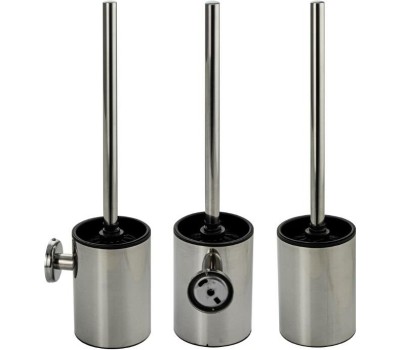 САНАКС - Ёрш для унитаза круглый, настенный, из нержавеющей стали, цвет ХРОМ 80165