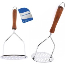 Картофелемялка хром дерев. ручка MULTIDOM Картофелемялка хром дерев. ручка AN50-32