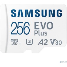 Карта памяти SAMSUNG Micro SecureDigital 256GB Class 10, A2, V30, UHS-I (U3), R 130 МБ/с, <MB-MC256KA/APC/EU адаптер на SD