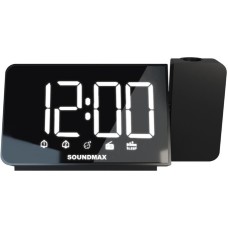 Радиочасы SOUNDMAX SM-1539(чёрный с белым)