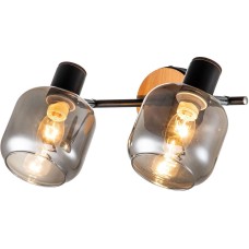 Светильник ESCADA 10177/2A E14*40W Black/Chrome/Wood