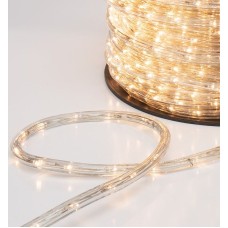 Лента светодиодная NEON-NIGHT Дюралайт LED трехжильный 230В 13мм 24 LED/м ТЕПЛЫЙ БЕЛЫЙ свечение с динамикой модуль 4м бухта 100м Эконом