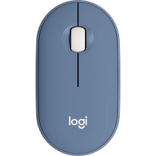 LOGITECH Мышь беспроводная Pebble M350, Bluetooth/Радио, оптическая, USB, 1000dpi, синий [910-006655]