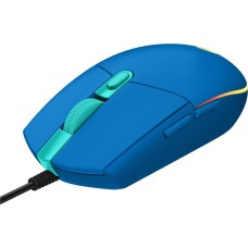 LOGITECH Мышь проводная G102 LightSync, игровая, оптическая, USB, 8000dpi, синий [910-005810]