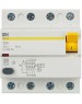 IEK Выключатель дифф. тока (УЗО) ВД1-63 (MDV10-4-025-300) 25A 4П 400В 4 модуля белый (упак.:1шт)