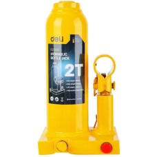 Домкрат DELI Грузоподъёмное оборудование Домкрат бутылочный гидравлический DQ71002 макс.грузоподъемность 2 т, высота подхвата 180мм, высота подъема 333мм, рабочий ход 105мм, ход выдвижного винта 48мм