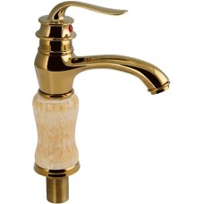 BRIMIX - Смеситель для раковины, корпус под жёлтый мрамор с золотом, шаровый , пластик АБС 1671