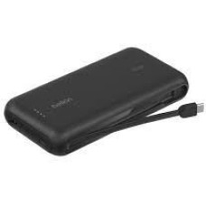 BELKIN Внешний аккумулятор BoostСharge Power Bank 20000mAh USB-A&USB-C 30W со встроенным кабелем USB-C. Цвет: черный