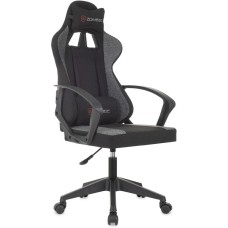 ZOMBIE Кресло игровое Carry черный/серый с подголов. крестов. пластик пластик черный