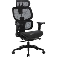 CACTUS Кресло CS-MC555-BK черный сетка с подголов. крестов. пластик пластик черный