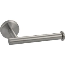 BRIMIX - Держатель туалетной бумаги из нержавеющей стали, антивандальный, на круглом основании, цвет сатин 79917