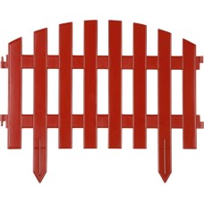 GRINDA Ар Деко, 28 х 300 см, терракот, 7 секций, декоративный забор (422203-T)