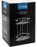 Полочка угловая TITAN 77351 Полочка угловая овальная с литым дном двойная 22 см