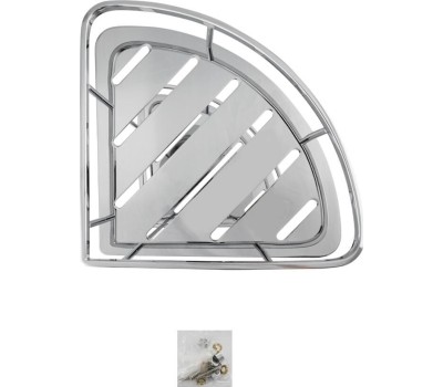 Полочка угловая TITAN 77351 Полочка угловая овальная с литым дном двойная 22 см