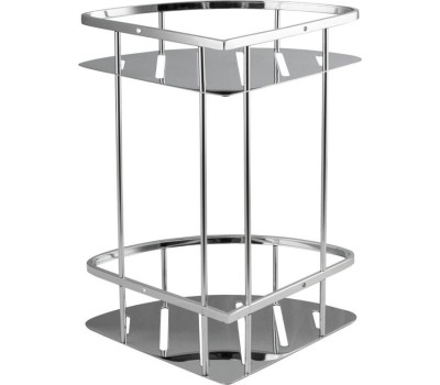 Полочка угловая TITAN 77351 Полочка угловая овальная с литым дном двойная 22 см