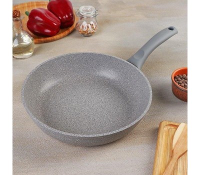 Сковорода KUKMARA смс262а а/пр литая 26см Светлый мрамор