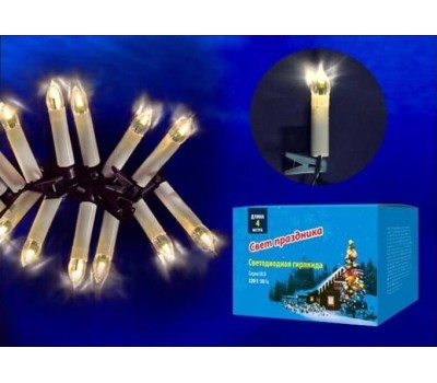 Для помещений UNIEL (UL-00005468) ULD-S0400-020/SGA WARM WHITE IP20 CANDLES