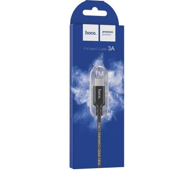 Кабель HOCO (6957531062868) X14 USB (m)-Type-C (m) 1.0м - черный