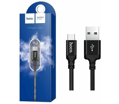 Кабель HOCO (6957531062868) X14 USB (m)-Type-C (m) 1.0м - черный