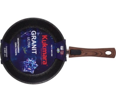 Сковорода KUKMARA сго242а а/пр литая 24см съемн/руч Granit ultra original