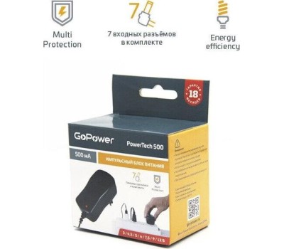 Блок питания GOPOWER (00-00015334) PowerTech 500, импульсный