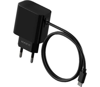 АККУМУЛЯТОРЫ И ЗАРЯДНЫЕ УСТРОЙСТВА MAXVI CHL-240T 2.4A, with Type-C cable, цвет: черный
