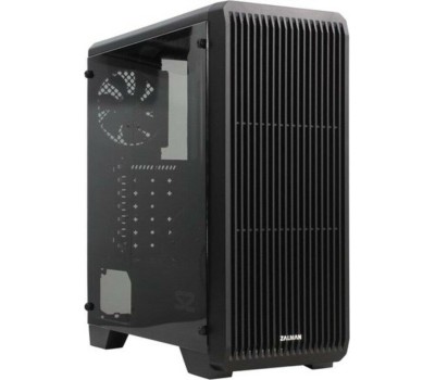 ZALMAN S5 Black, без БП, боковое окно (закаленное стекло), черный, ATX