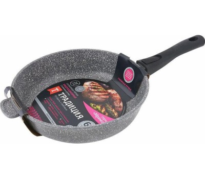 Сковорода ТРАДИЦИЯ ТМ2285И а/пр литая 28см съемн/руч Мрамор индукция