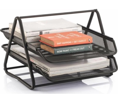 Органайзер UNISTOR CONSUL 2 для бумаги металлический 2 секции, А4 Черный 212864