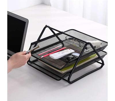 Органайзер UNISTOR CONSUL 2 для бумаги металлический 2 секции, А4 Черный 212864