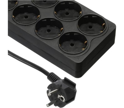 Сетевой фильтр 8 розеток BURO (800SH-5-B),5м, черный коробка 1180915