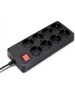 Сетевой фильтр 8 розеток BURO (800SH-5-B),5м, черный коробка 1180915