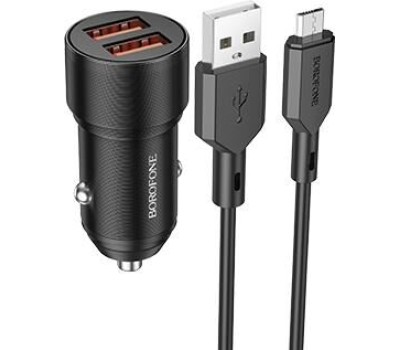 АЗУ BOROFONE (6974443387360) BZ19 BlackАЗУ 2USB 2.4A 12W для micro USB