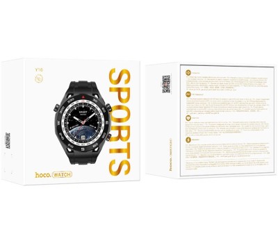Смарт-часы HOCO (6942007603065) Y16 1.39 Black