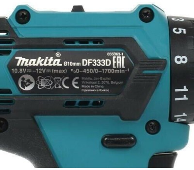 Дрель MAKITA Дрель-шуруповерт DF333DWYE аккум. патрон:быстрозажимной (кейс в комплекте)