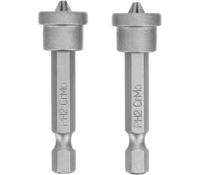 Набор бит СИБРТЕХ Бита PH2x50 мм с ограничителем для ГКЛ, 2 шт., CrMo//