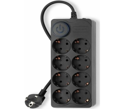 Сетевой фильтр IPPON Сетевой фильтр BK-8-EU-3-10-B, 3м, черный