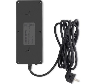 Сетевой фильтр IPPON Сетевой фильтр BK-8-EU-3-10-B, 3м, черный