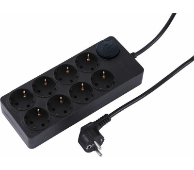 Сетевой фильтр IPPON Сетевой фильтр BK-8-EU-3-10-B, 3м, черный