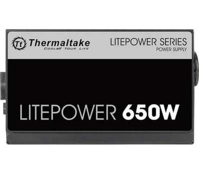 THERMALTAKE Блок питания Litepower, 650Вт, 120мм, черный, retail [ps-ltp-0650npcneu-2]