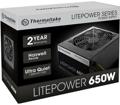 THERMALTAKE Блок питания Litepower, 650Вт, 120мм, черный, retail [ps-ltp-0650npcneu-2]