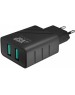 BORASCO Сетевое зарядное устройство 37262, 2xUSB-A, 2.4A, черный