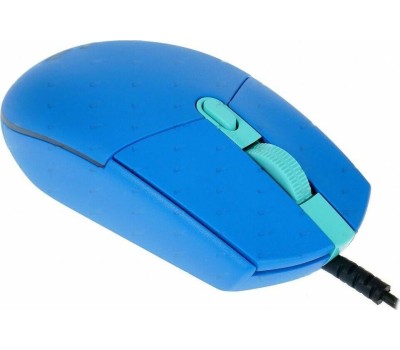 LOGITECH Мышь проводная G102 LightSync, игровая, оптическая, USB, 8000dpi, синий [910-005810]