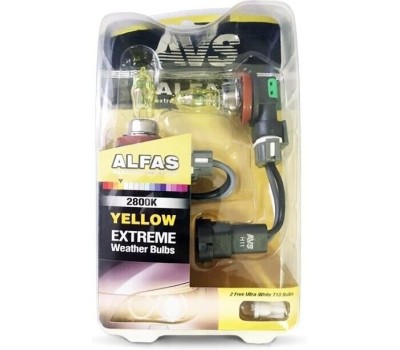Лампа галогенная AVS Газонаполненные лампы ALFAS Extreme Weather 2800К H11 12V 85W, комплект 2+2 (W5W) шт