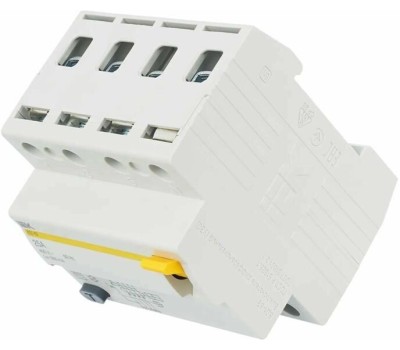IEK Выключатель дифф. тока (УЗО) ВД1-63 (MDV10-4-025-300) 25A 4П 400В 4 модуля белый (упак.:1шт)
